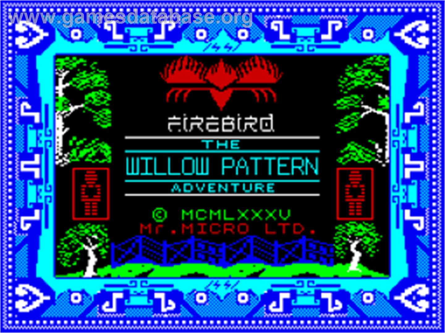 Willow Pattern - Sinclair ZX Spectrum - Artwork - Title Screen