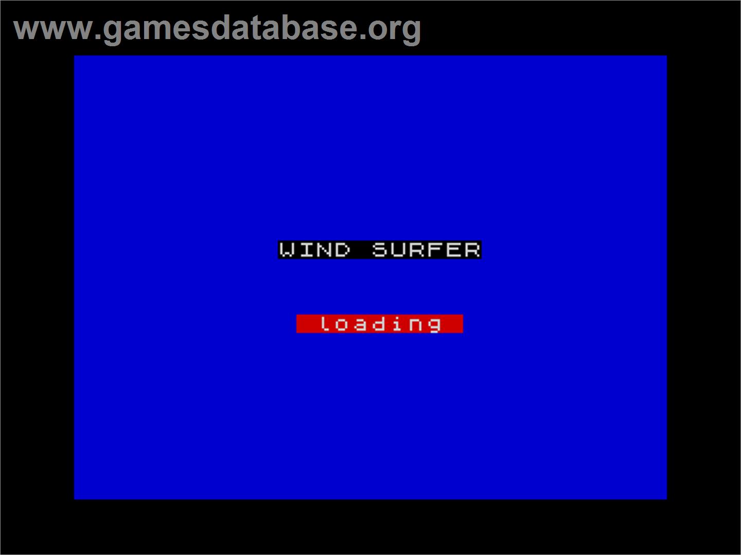 Wind Surfer - Sinclair ZX Spectrum - Artwork - Title Screen