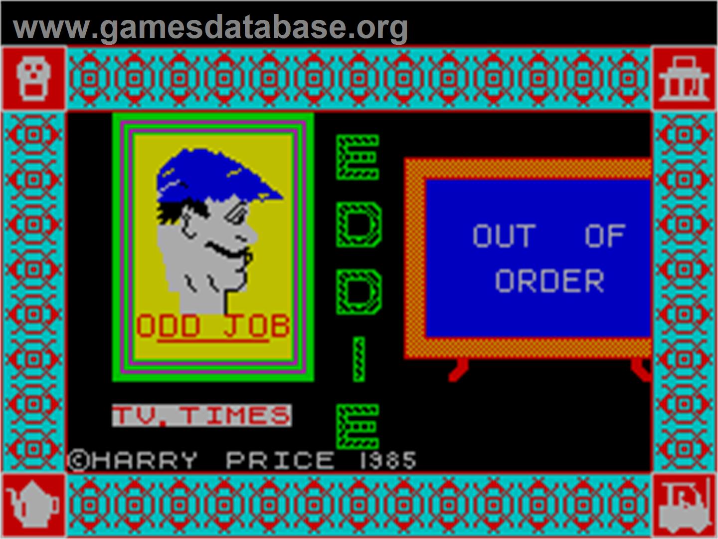 Witchfiend / Odd Job Eddie - Sinclair ZX Spectrum - Artwork - Title Screen