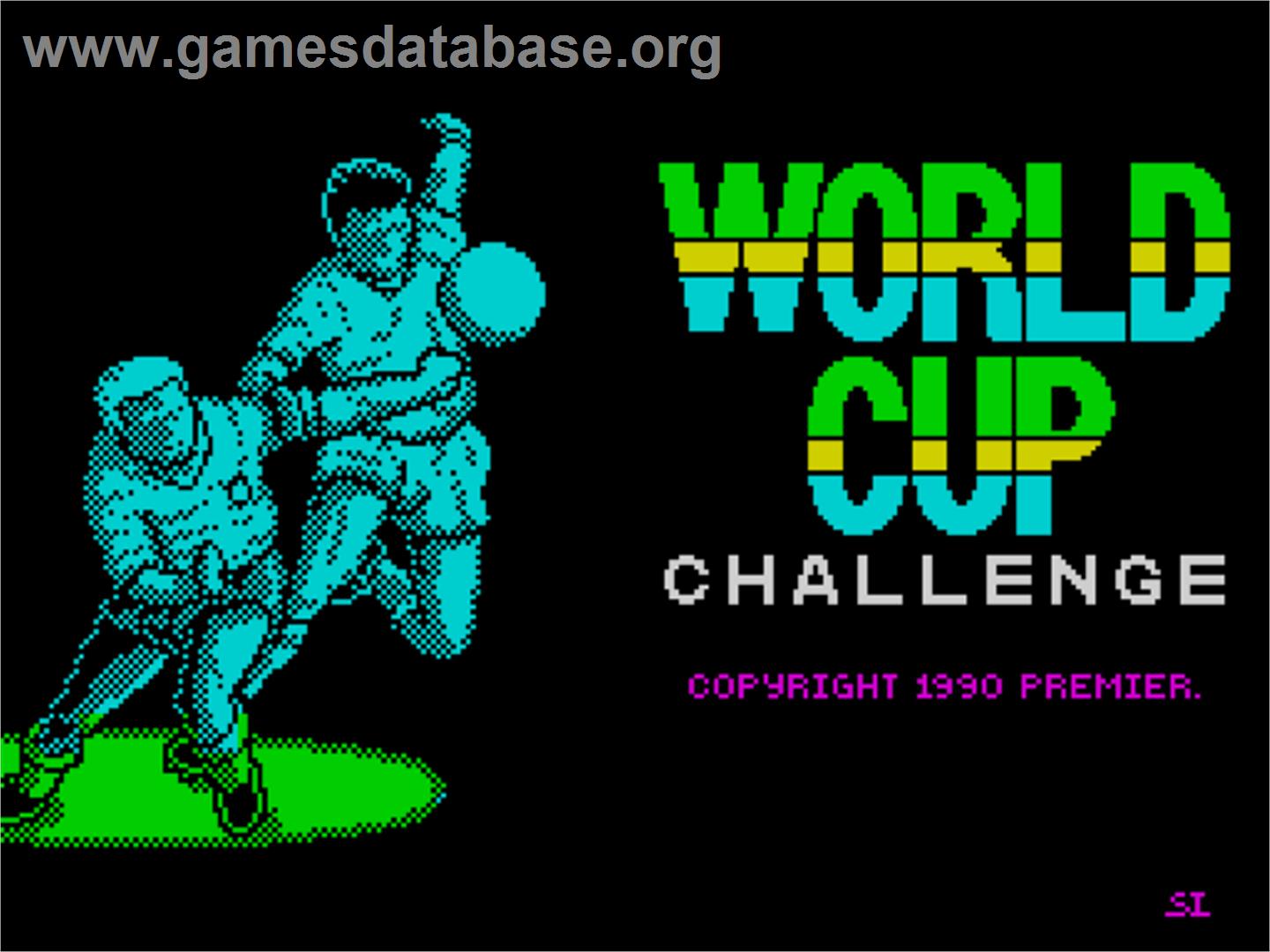World Cup Challenge - Sinclair ZX Spectrum - Artwork - Title Screen