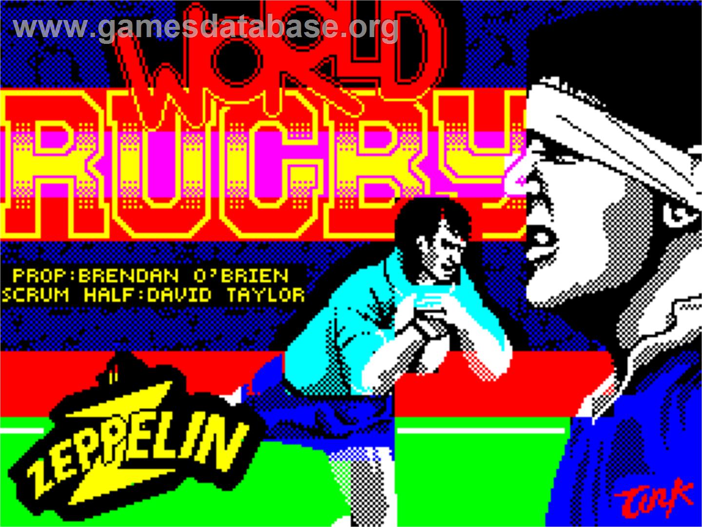World Rugby - Sinclair ZX Spectrum - Artwork - Title Screen