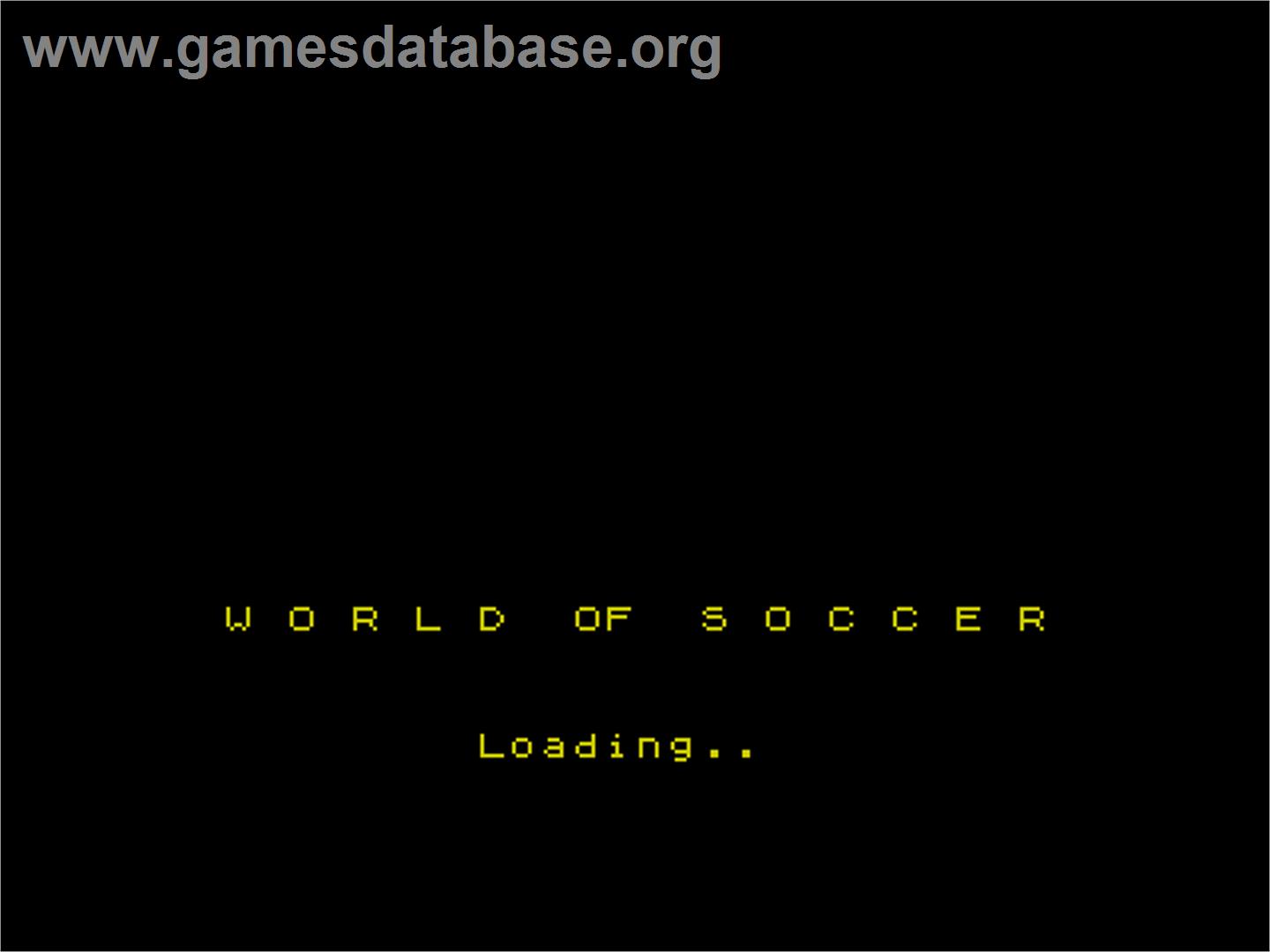 World Soccer - Sinclair ZX Spectrum - Artwork - Title Screen