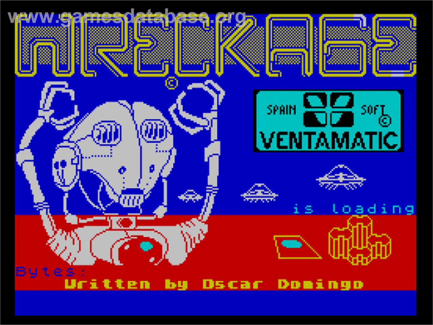 Wreckage - Sinclair ZX Spectrum - Artwork - Title Screen