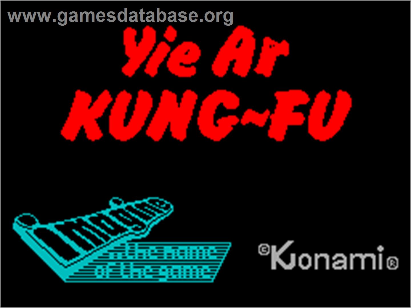 Yie Ar Kung-Fu - Sinclair ZX Spectrum - Artwork - Title Screen