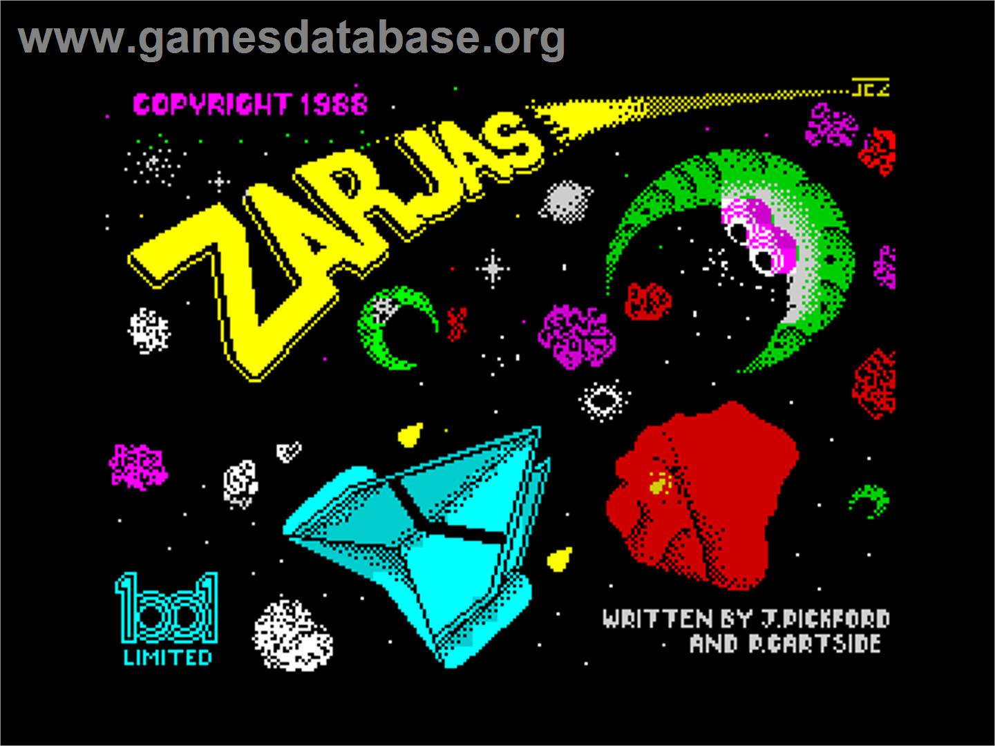 Zarjas - Sinclair ZX Spectrum - Artwork - Title Screen