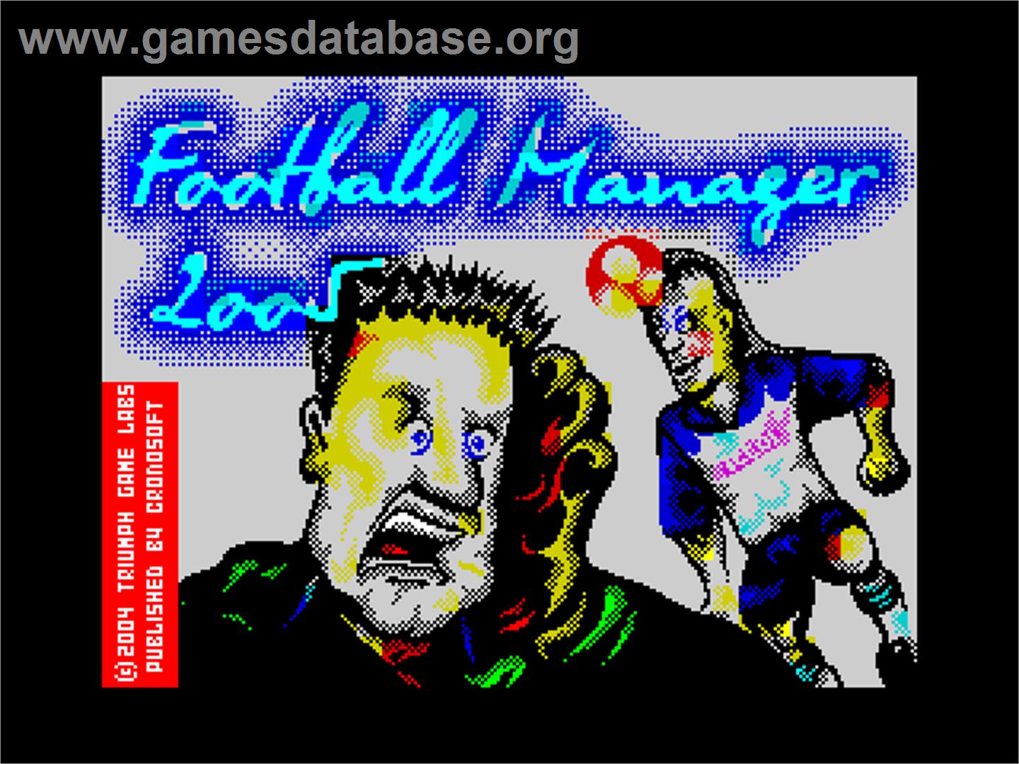 Zx Football Manager 2005 - Sinclair ZX Spectrum - Artwork - Title Screen