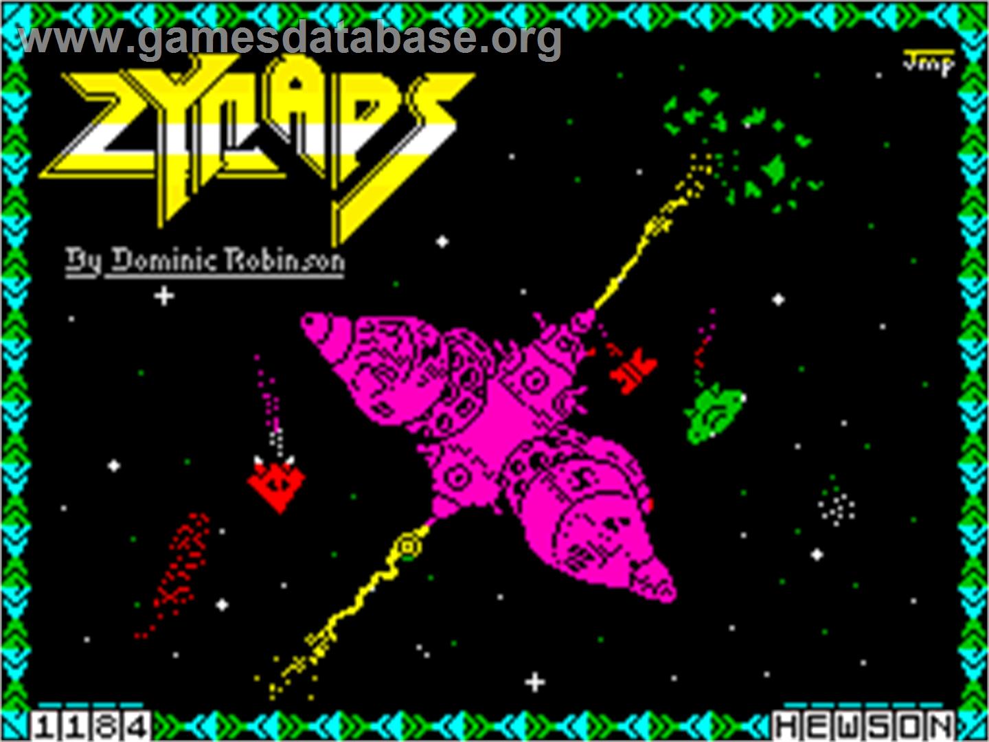 Zynaps - Sinclair ZX Spectrum - Artwork - Title Screen