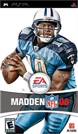 Box cover for Madden Nfl 08 on the Sony PSP.