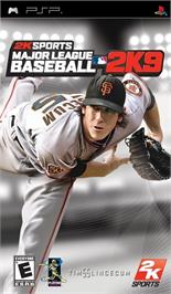 Box cover for Major League Baseball 2k9 on the Sony PSP.