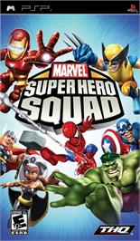 Box cover for Marvel Super Hero Squad on the Sony PSP.
