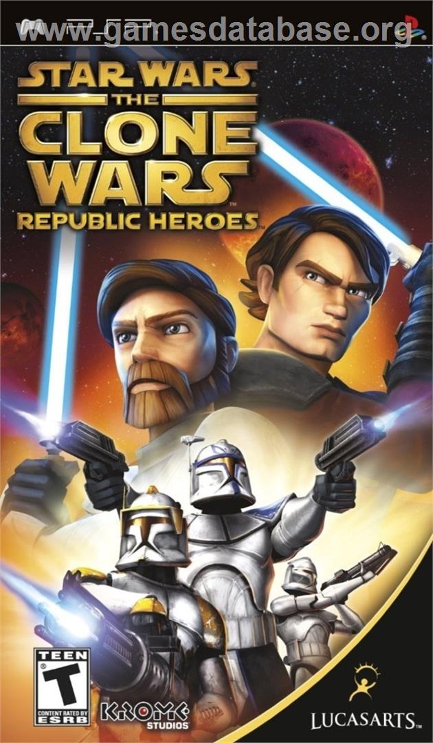 Star Wars The Clone Wars - Les Héros De La République - Sony PSP - Artwork - Box