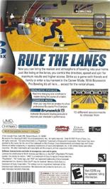 Box back cover for Brunswick Pro Bowling on the Sony PSP.