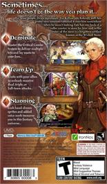 Box back cover for Crimson Gem Saga on the Sony PSP.