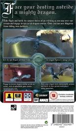 Box back cover for Eragon on the Sony PSP.