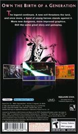 Box back cover for Final Fantasy 2 on the Sony PSP.