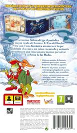 Box back cover for Geronimo Stilton In The Kingdom Of Fantasy - The Videogame on the Sony PSP.