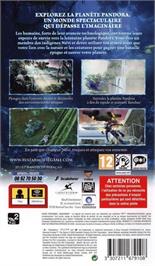 Box back cover for James Cameron's Avatar - The Game on the Sony PSP.