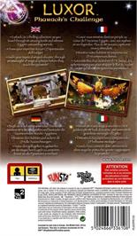 Box back cover for Luxor Pharaoh's Challenge on the Sony PSP.