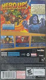 Box back cover for Marvel Super Hero Squad on the Sony PSP.