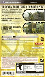 Box back cover for Metal Gear Solid - Peace Walker on the Sony PSP.