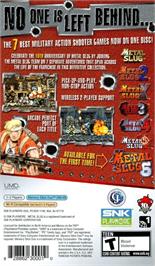 Box back cover for Metal Slug Anthology on the Sony PSP.