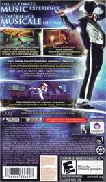 Box back cover for Michael Jackson - The Experience on the Sony PSP.
