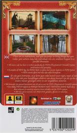 Box back cover for Myst on the Sony PSP.