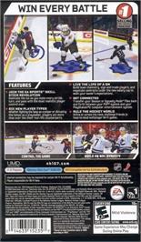 Box back cover for Nhl 07 on the Sony PSP.