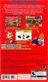 Box back cover for Parappa The Rapper on the Sony PSP.