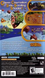 Box back cover for Platypus on the Sony PSP.