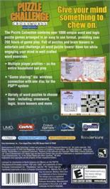 Box back cover for Puzzle Challenge - Crosswords And More ! on the Sony PSP.