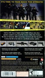 Box back cover for S.w.a.t. - Target Liberty on the Sony PSP.