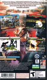 Box back cover for Samurai Shodown Anthology on the Sony PSP.