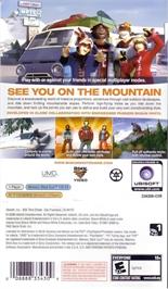 Box back cover for Shaun White Snowboarding on the Sony PSP.