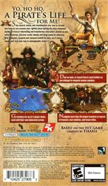 Box back cover for Sid Meier's Pirates! on the Sony PSP.