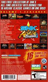 Box back cover for Snk Arcade Classics Volume 1 on the Sony PSP.