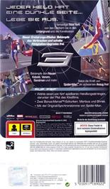 Box back cover for Spider-man 3 on the Sony PSP.