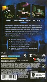 Box back cover for Star Trek - Tactical Assault on the Sony PSP.
