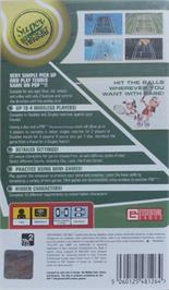 Box back cover for Super Pocket Tennis on the Sony PSP.