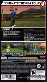 Box back cover for Tiger Woods Pga Tour 07 on the Sony PSP.