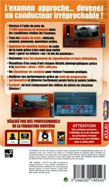Box back cover for Warning - Code De La Route on the Sony PSP.