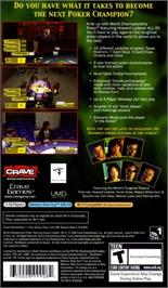 Box back cover for World Championship Poker Featuring Howard Lederer - All In on the Sony PSP.