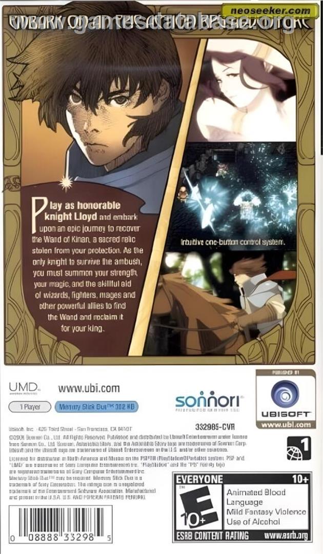 Astonishia Story - Sony PSP - Artwork - Box Back
