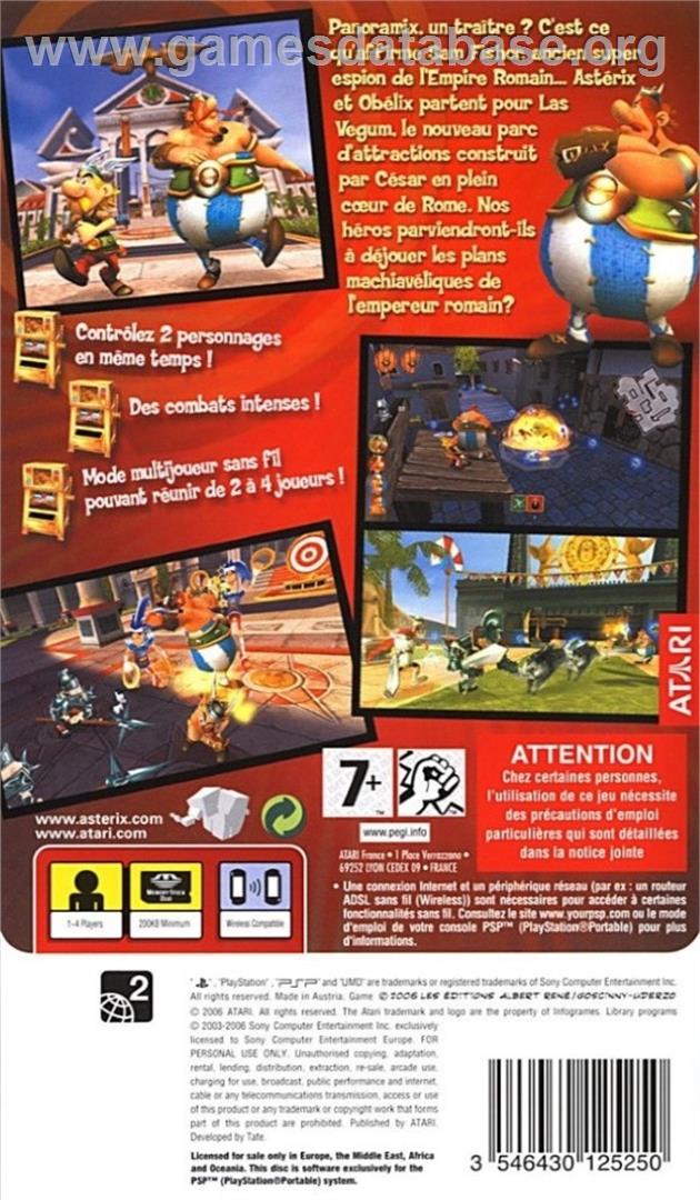 Astérix And Obélix Xxl 2 - Mission Ouifix - Sony PSP - Artwork - Box Back