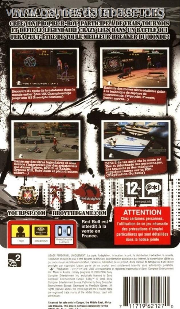 B-boy - Sony PSP - Artwork - Box Back