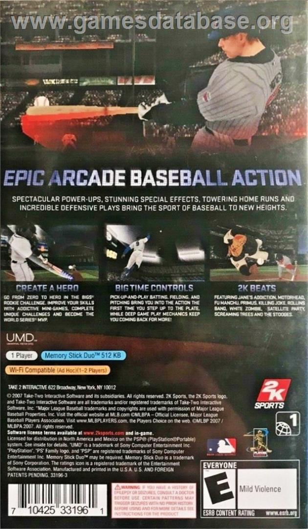 Bigs, The - Sony PSP - Artwork - Box Back