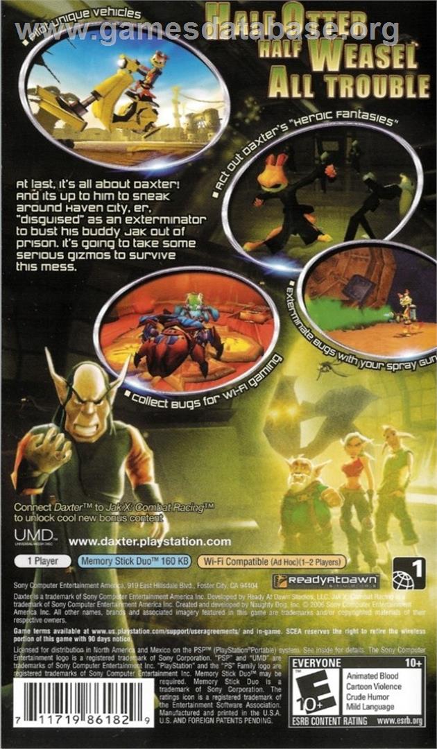 Daxter - Sony PSP - Artwork - Box Back
