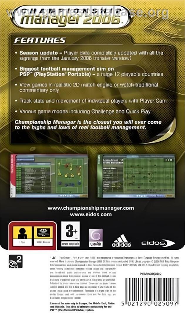 Entraîneur 2006, L' - Sony PSP - Artwork - Box Back