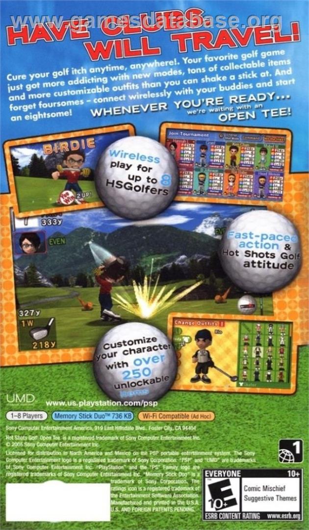 Everybody's Golf - Sony PSP - Artwork - Box Back