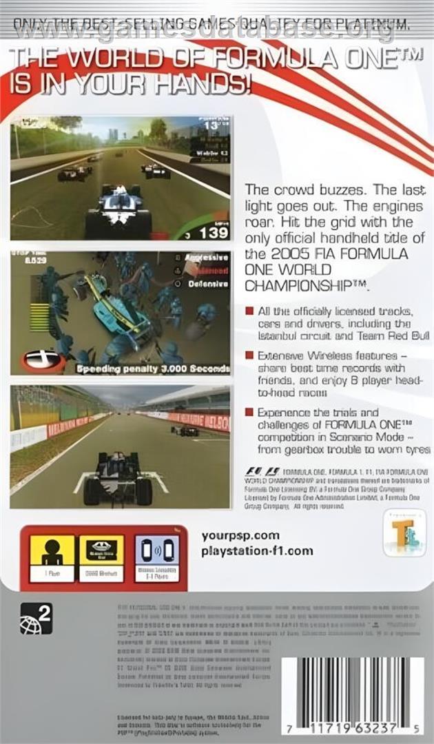 F1 Grand Prix - Sony PSP - Artwork - Box Back